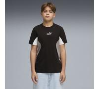 PUMA T-shirt Essentials+ Block da uomo, Abbigliamento, Nero, 11-12Y 11-12Y