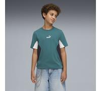 PUMA T-shirt Essentials+ Block da uomo, Abbigliamento, Verde, 15-16Y 15-16Y