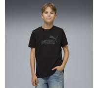 T-shirt maniche corte, logo stampato camouflage Nero 7/8 anni - 120/126 cm Tinta unita