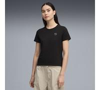 PUMA T-shirt Essentials Elevated da donna, Abbigliamento, Nero, L L