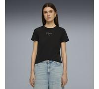 PUMA T-shirt Essentials Script da donna, Abbigliamento, Nero, M M