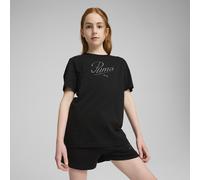 PUMA T-shirt Essentials Script per ragazzi, Abbigliamento, Nero, 9-10Y 9-10Y