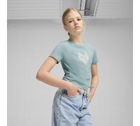PUMA T-shirt FLAMING LOVE per ragazzi, Abbigliamento, Modern Mint, 7-8Y 7-8Y