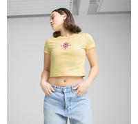 PUMA T-shirt grafica WARDROBE ESS FLORAL PACK da donna, Abbigliamento, Sunny Giallo, S S