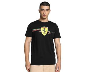PUMA T-Shirt Scuderia Ferrari Race Big Shield da Uomo M Black
