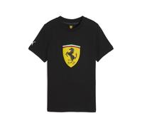 PUMA T-shirt Scuderia Ferrari Sportswear ColouRosso Big Shield per ragazzi, Motorsport, Nero, 9-10Y 9-10Y