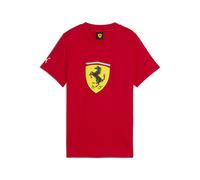 PUMA T-shirt Scuderia Ferrari Sportswear ColouRosso Big Shield per ragazzi, Motorsport, Rosso Corsa, 9-10Y 9-10Y