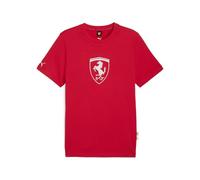 PUMA T-shirt Scuderia Ferrari Sportswear Tonal Shield da uomo, Motorsport, Rosso Corsa, L L