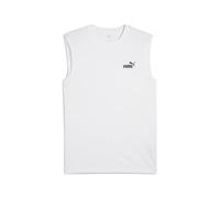PUMA T-Shirt Senza Maniche Essentials con Logo N. 1 da Uomo M, White