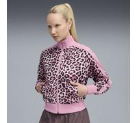 PUMA T7 LEO LUXE All-Over Print Short Track Jacket Women, Abbigliamento, Poised Rosa/Ruby Shimmer, XL XL