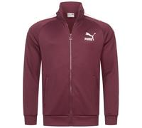 Puma T7 Tracciare Top Uomo Tempo Libero Casual Regolare Sport Giacca Rosso Nuovo
