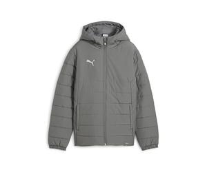 PUMA TeamADDITIONS Giacca Imbottita con Cappuccio Jr, 116, Piatto, Medio, Grigio Argento