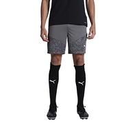 PUMA Teamcup-Pantaloncini da Allenamento, Lavorati a Maglia Uomo, Piatto, Grigio Medio, S