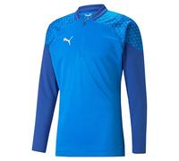 PUMA Teamcup Training 1/4 Zip Top, Slim Fit Uomo, Limonata Blu Elettrico, L