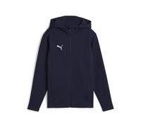 PUMA Teamfinal Casuals con Cappuccio Jkt Jr, Giacca Unisex-Adulto, Navy Argento, 140