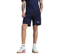 PUMA teamFINAL Casuals Shorts - Pantaloncini in Maglia Adulti Unisex, PUMA Navy-PUMA Silver, 658538