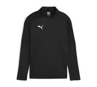 PUMA Teamfinal Training 1/4 Zip Top Jr Slim Fit, Nero Argento, 116 Unisex-Adulto