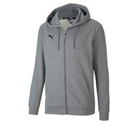 PUMA Teamgoal 23 Casuals Hooded Jacket Felpa con cappuccio, Medium Gray Heather, S Uomo