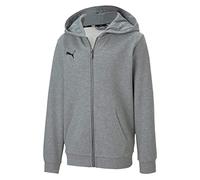 Puma Teamgoal 23 Casuals Hooded Jacket Jr, Giacca con Cappuccio Unisex Bambini, Medium Gray Heather, 116