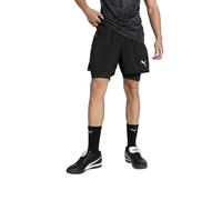 PUMA teamGOAL 2in1 Short - Pantaloncini in Tessuto Adulti Unisex, PUMA Black-PUMA White, 658774