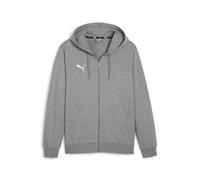 PUMA Giacca di felpa sportiva 'teamGOAL' grigio sfumato / bianco, Taglia M