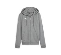PUMA teamGOAL Casuals Hooded Jacket Wmn, Felpa Women's, Medium Gray Heather White, XL