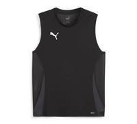 PUMA teamGOAL Sleeveless Jersey, Maglia da Calcio Men's, Nero Bianco-Piatto Grigio Scuro, XXL