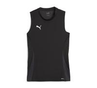 PUMA teamGOAL Sleeveless Jersey Wmns, Tee Unisex, Nero Bianco-Piatto Grigio Scuro, M