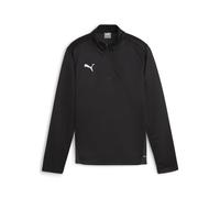 PUMA teamGOAL Training 1/4 Zip Top Jr, Aderente Unisex Kids, Nero Bianco-Grigio Scuro Piatto, 152