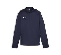 PUMA teamGOAL Training 1/4 Zip Top Jr, Slim Fit Unisex Kids, Navy Bianco-Profondo Blu, 164