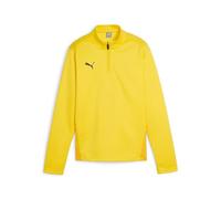PUMA teamGOAL Training 1/4 Zip Top Jr, Slim Fit Unisex Kids, più Veloce Giallo Nero-Sport Giallo, 152