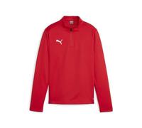 PUMA teamGOAL Training 1/4 Zip Top Jr, Slim Fit Unisex Kids, Rosso Bianco-Fast Rosso, 116