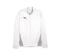 PUMA teamGOAL Training Jacket, Giacca Track Unisex, Bianco-Piuma Grigio Nero, L