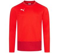Puma Teamgoal Training Sportivo Pullover Uomo Rosso Nuovo