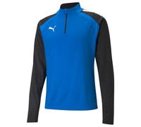 Puma Teamliga 1/4 Cerniera Lampo Uomo Sport Fitness Allenamento Felpa Blu Nuovo