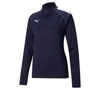 PUMA Teamliga 1/4 Zip Top Maglietta, Peacoat Wh, L Uomo