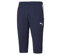 PUMA Teamliga-Pantaloni a 3/4 da Allenamento, Peacoat Bianco, M Uomo