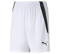 Puma teamLIGA Shorts Jr, Pantaloncini Unisex Bambini, bianco (Puma White/Puma Black), 128