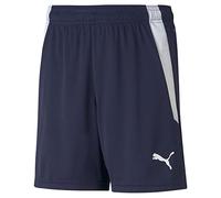 Puma teamLIGA Shorts Jr, Pantaloncini Unisex Bambini, blu (Peacoat/Puma White), 140
