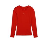 PUMA teamLIGA26 - Maglietta Primo Strato LS Jr, 152, Rosso