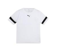 PUMA Teamrise Jersey Jr, Shirt Unisex - Bambini e ragazzi, Puma White-Puma Black-Puma White, 140