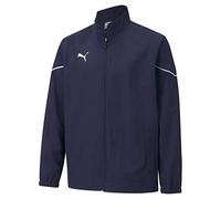 Puma Teamrise Sideline - Felpa da Ragazzo, Bambino, Maglia di Tuta, 657328, Peacoat-Puma White, 152