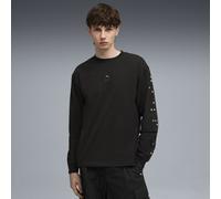 PUMA Top a maniche lunghe GRAPHIC Braille da uomo, Abbigliamento, Nero, L L