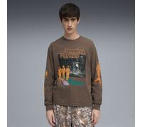 PUMA Top a maniche lunghe GRAPHIC Jogging Partner da uomo, Abbigliamento, Marrone, S S