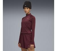 PUMA Top con zip corta RUN VELOCITY CLOUDSPUN da donna, Accessori, Rosso, L L