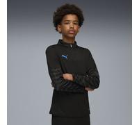 PUMA Top da calcio con zip corta individualCUP per ragazzi, Abbigliamento, Nero/Bianco/Ultra Blu, 15-16Y 15-16Y