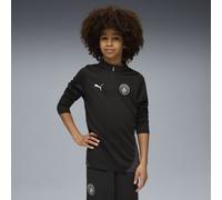 PUMA Top da training con zip corta Manchester City per ragazzi, Abbigliamento, Nero, 11-12Y 11-12Y