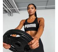 PUMA TOP REGGISENO PALESTRA 525316 01 4 KEEPS BRA BLACK NERO BIANCO PADS DONNA