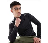 PUMA - Top tecnico nero con zip corta S