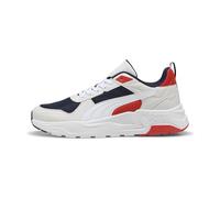 PUMA Trinity 2 LT, Scarpe da Ginnastica Unisex-Adulto, Navy White-Feather Gray-Red Fire, 37 EU